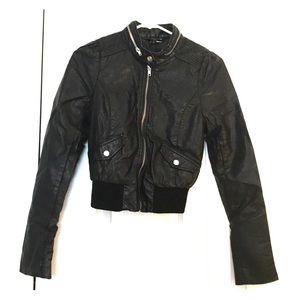 Imitation Black Leather Jacket